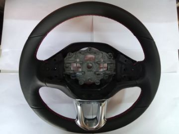 PEUGEOT 208 DİREKSİYON SİMİDİ DERİ KIRMIZI DİKİŞLİ 6191373 resmi